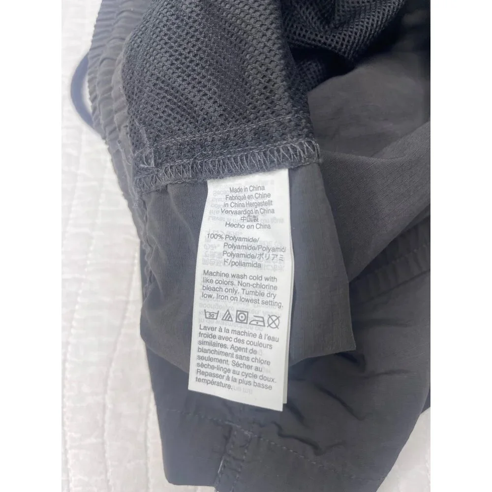 Madewell Mens Everywear Charcoal/Black Swim Casual Shorts XL Elastic Waist